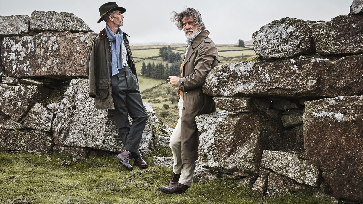 Men wearing rugged boots on Dartmoor