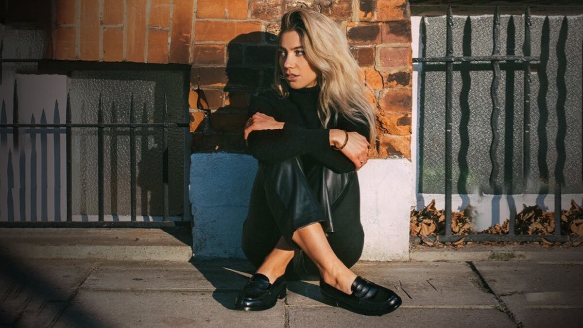 Young woman in loafers